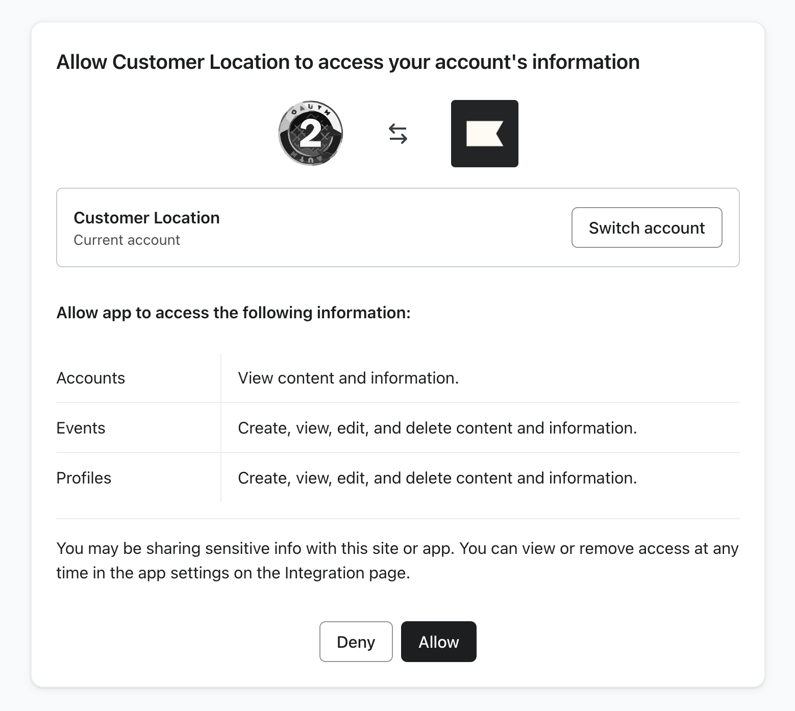 OAuth Screen